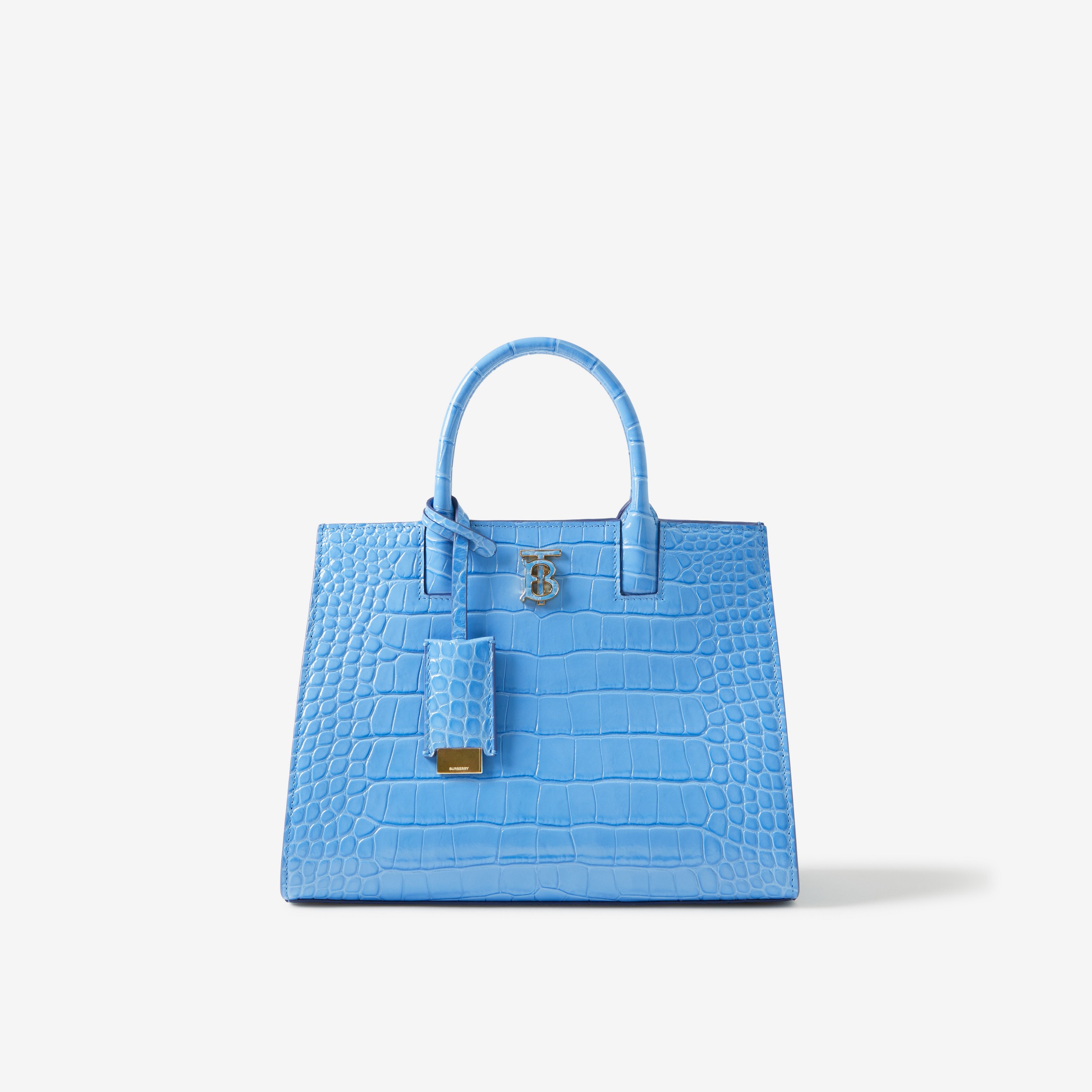 Bolsa Frances - Mini (Azul Centáurea Discreto) - Mulheres | Burberry® oficial - 1