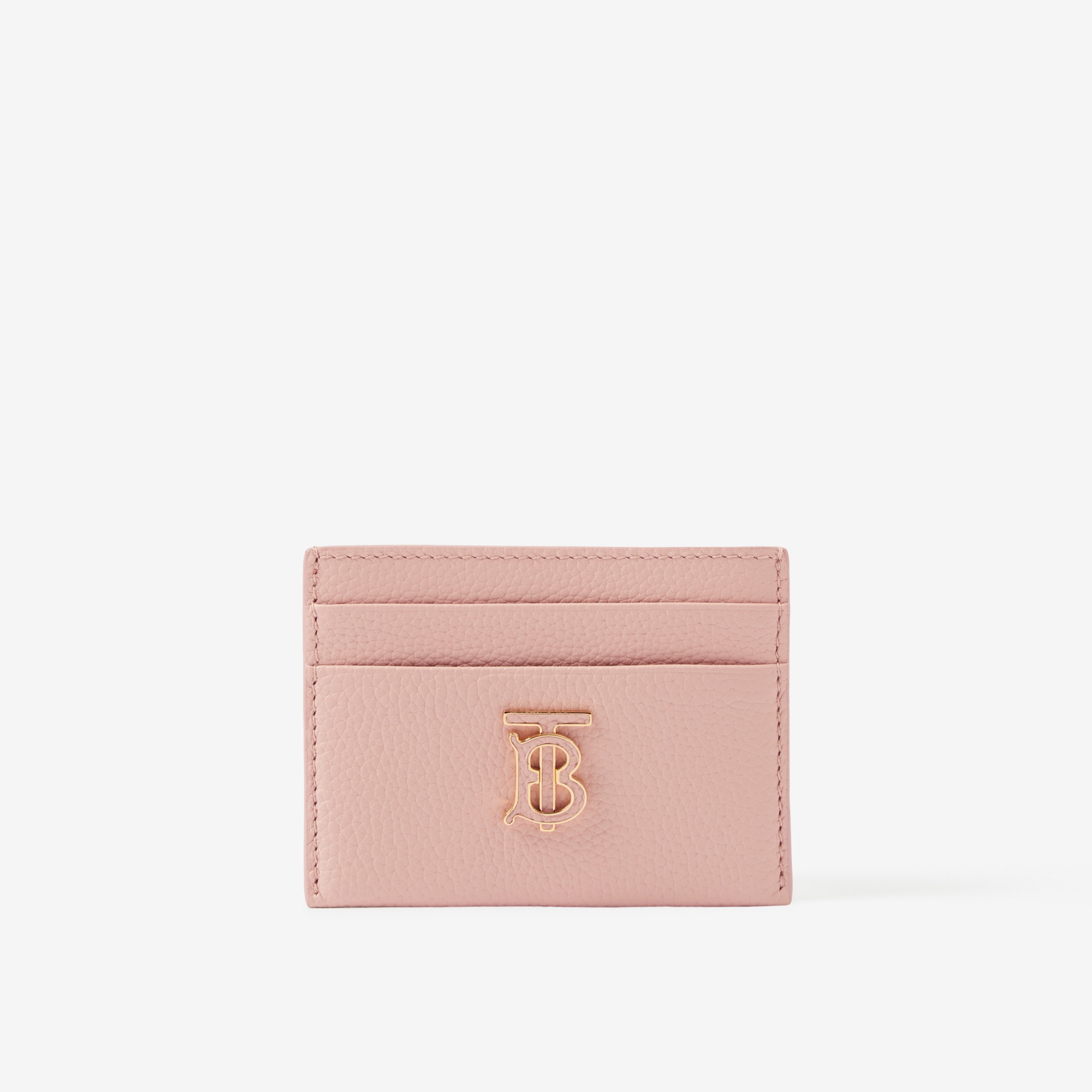 Grainy Leather TB Card Case in Dusky Pink - Women | Burberry® Official - 1