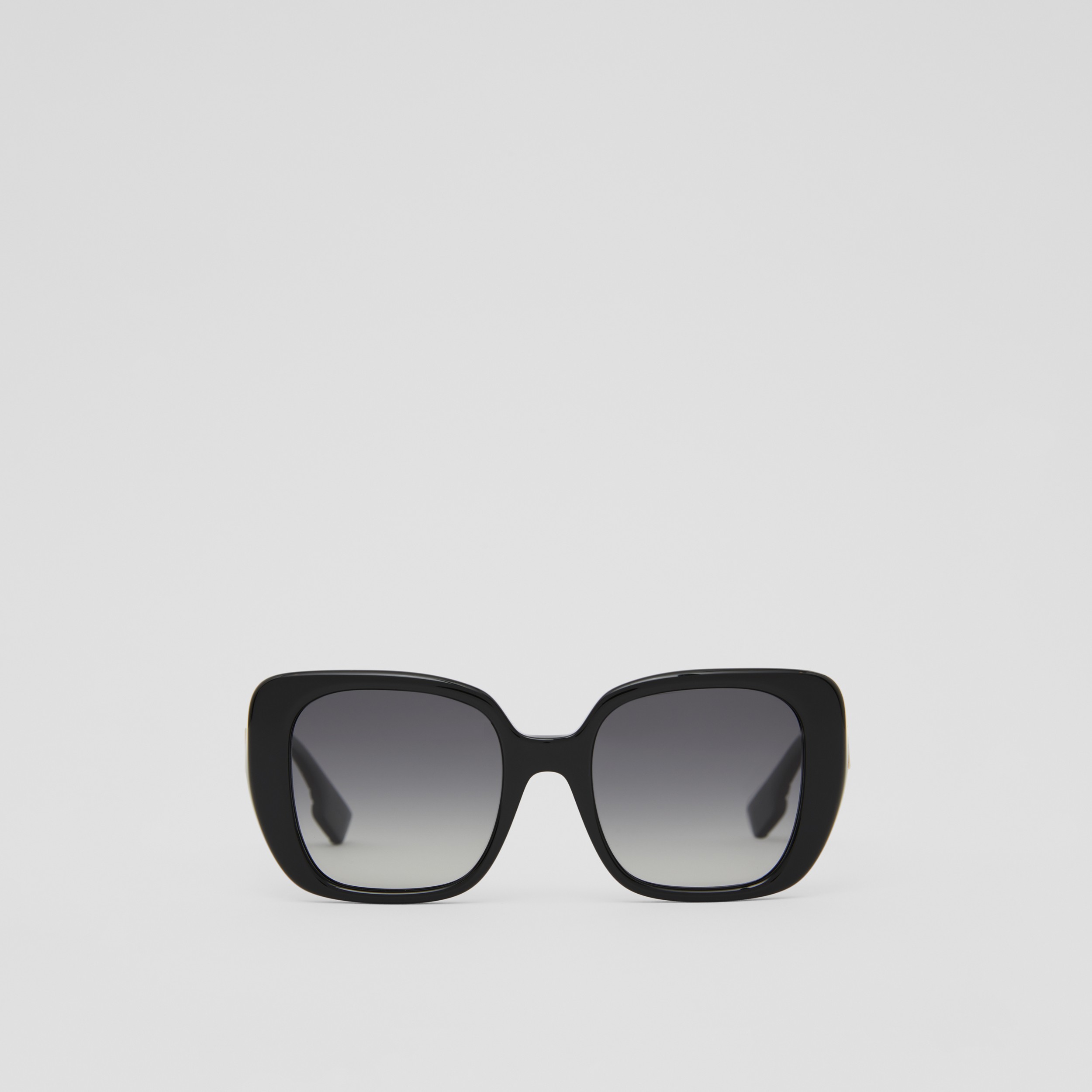 Extragroße eckige Sonnenbrille „Lola“ mit Monogrammmotiv (Schwarz) - Damen | Burberry® - 1