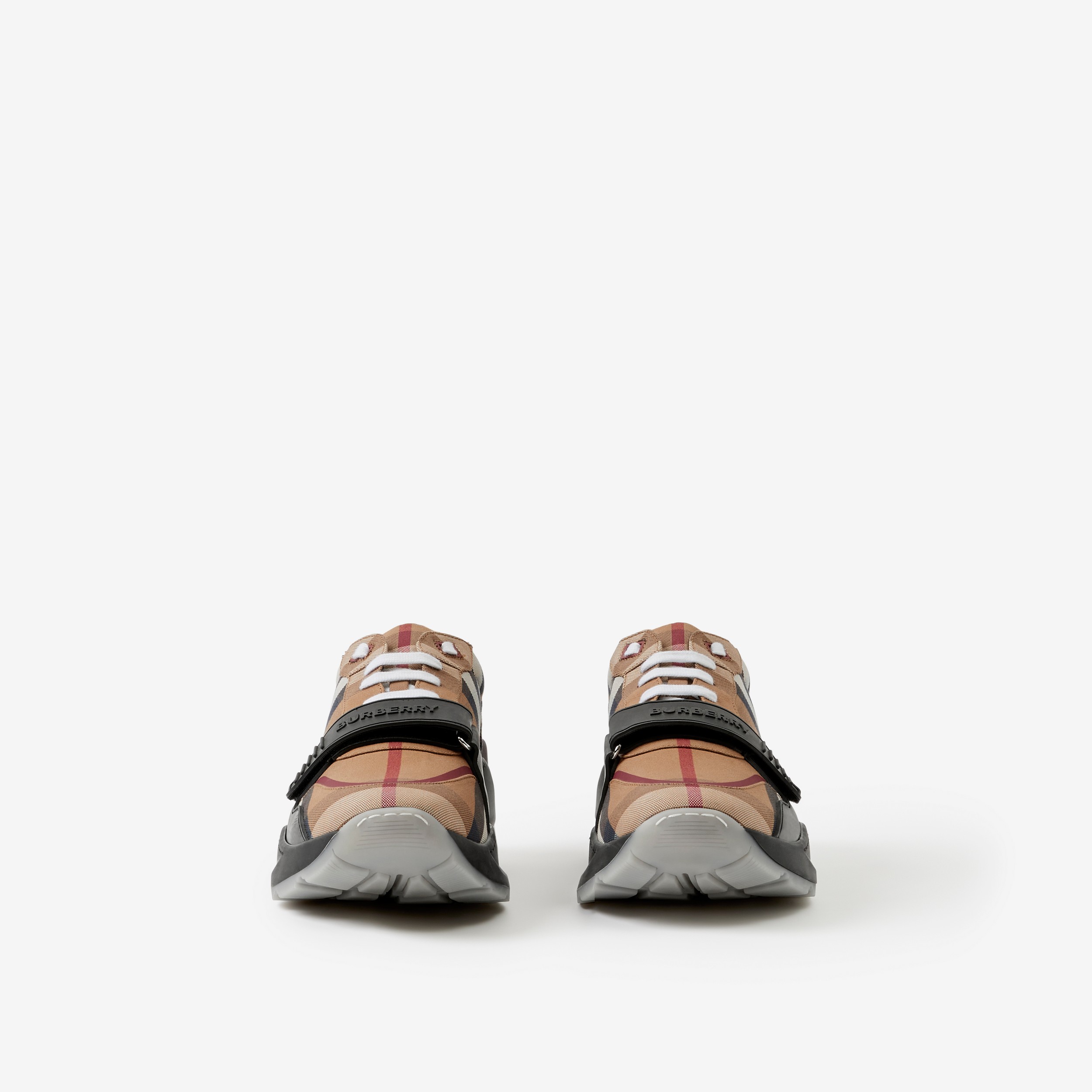 Zapatillas deportivas en algodón a cuadros (Marrón Abedul) - Hombre | Burberry® oficial - 2