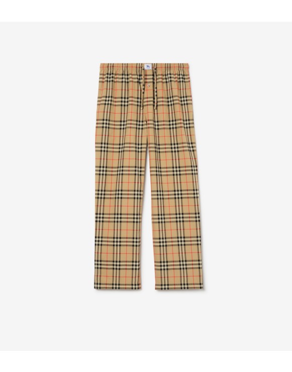 Baumwoll-Pyjamahose in Check