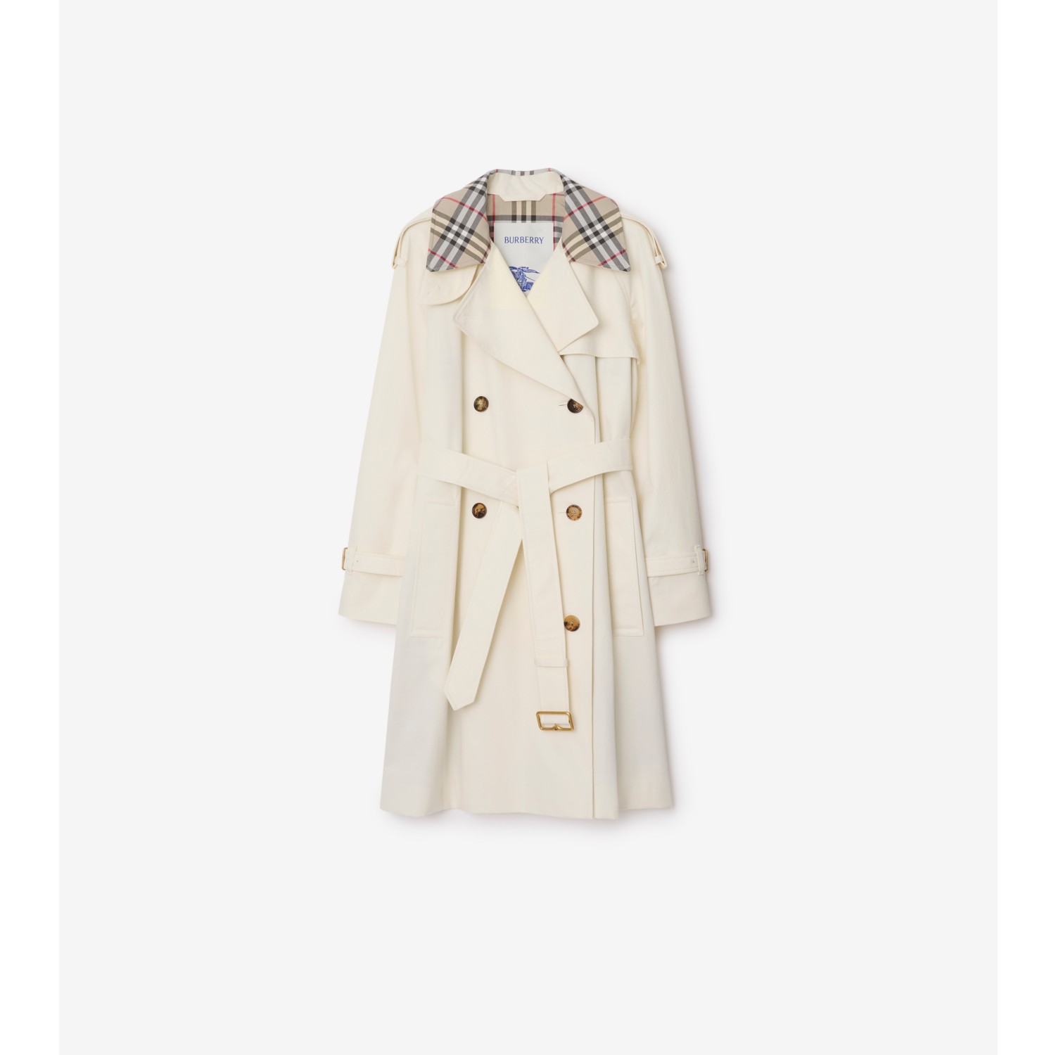 Mid-length Check Collar Castleford Trench Coat
