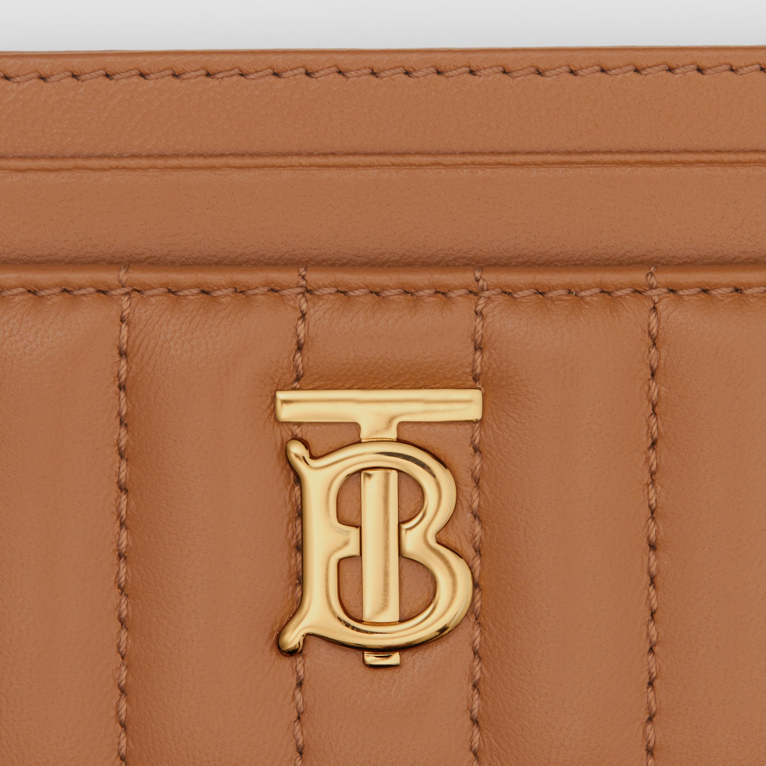 Quilted Leather Lola Card Case in Marple Brown - Women | Burberry® Official