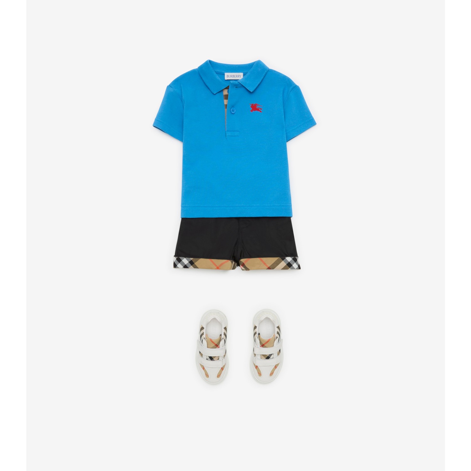 Check Turn-up Cotton Shorts