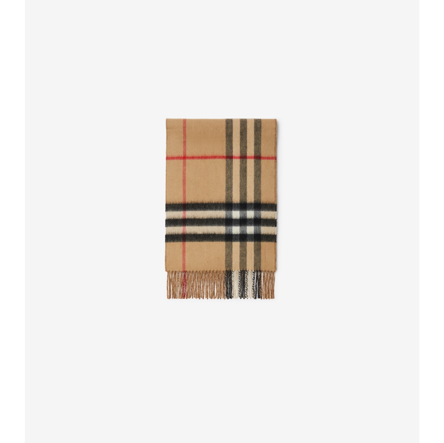 Contrast Check Cashmere Scarf