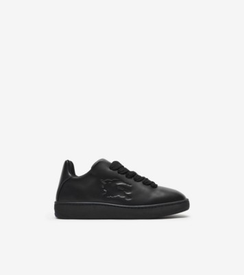 スニーカー Burberry Black Leather Box Sneakers Leather Box Sneakers in Black - Men | Burberry® Official