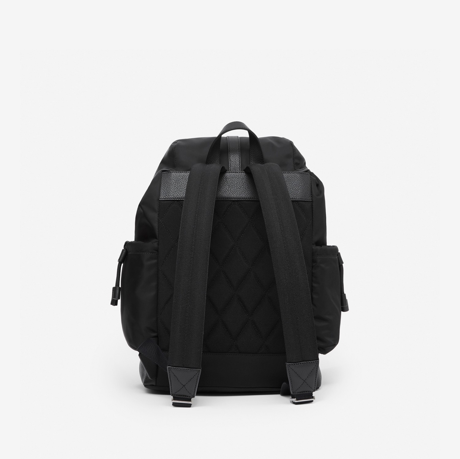 Leather Trim Nylon Baby Changing Backpack in Black - Children | Burberry® Official