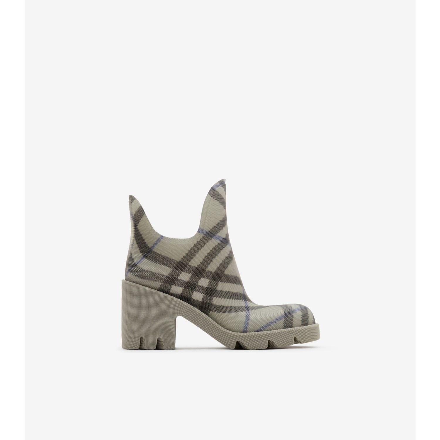 Rubber Marsh Heel Boots in Lichen Women Burberry Official