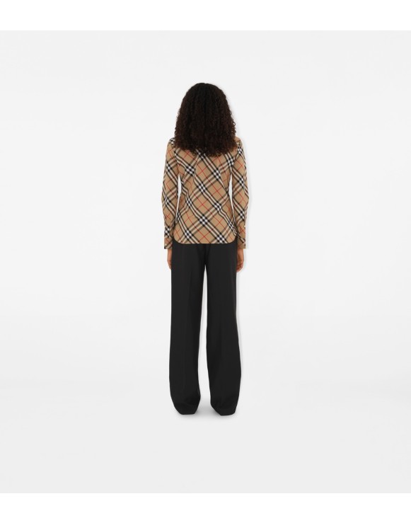 Slim Fit Check Cotton Shirt