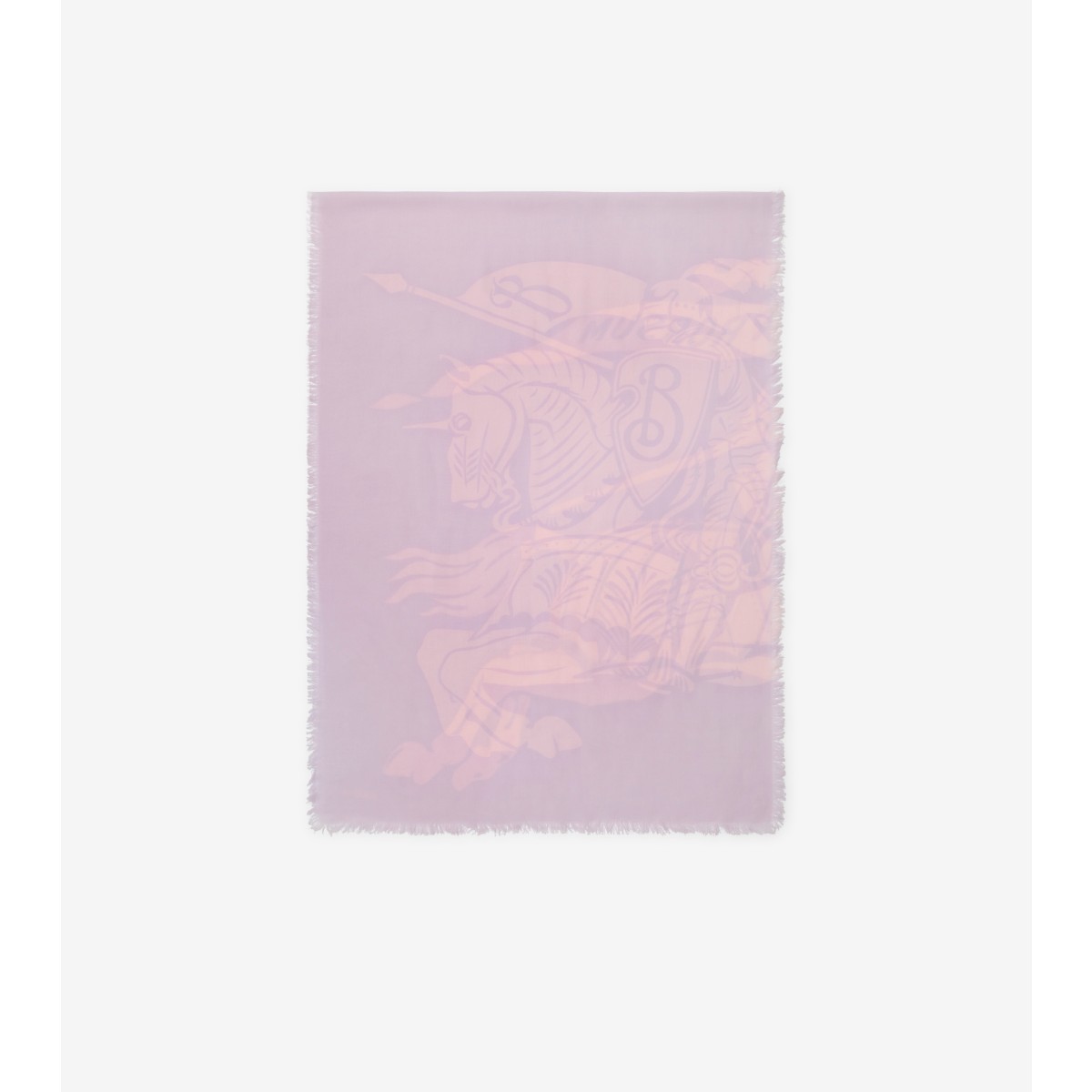 Burberry Wide Ekd Wool Scarf In Fondant