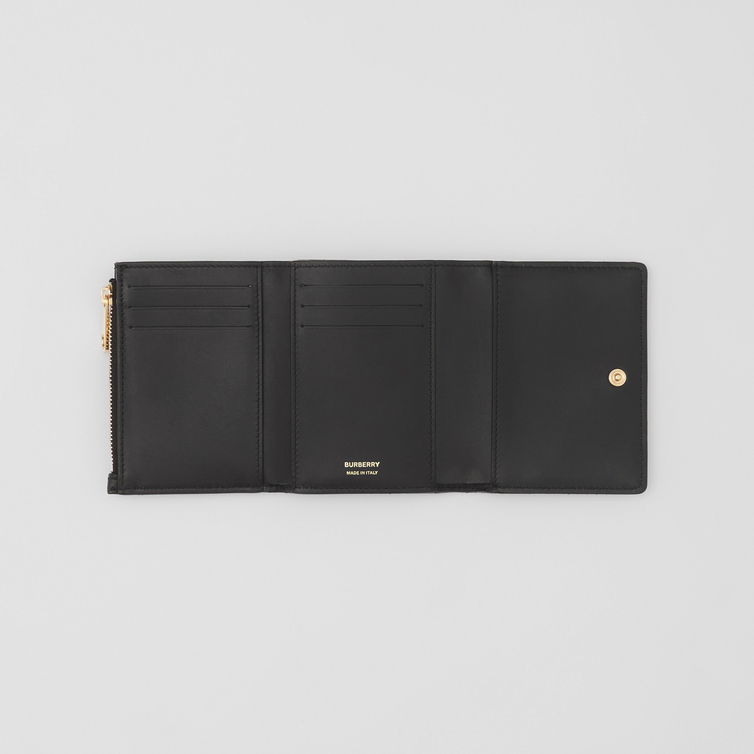 Складной бумажник Lola из кожи ягненка, компактный размер (Черный) - Для женщин | Официальный сайт Burberry® - 3