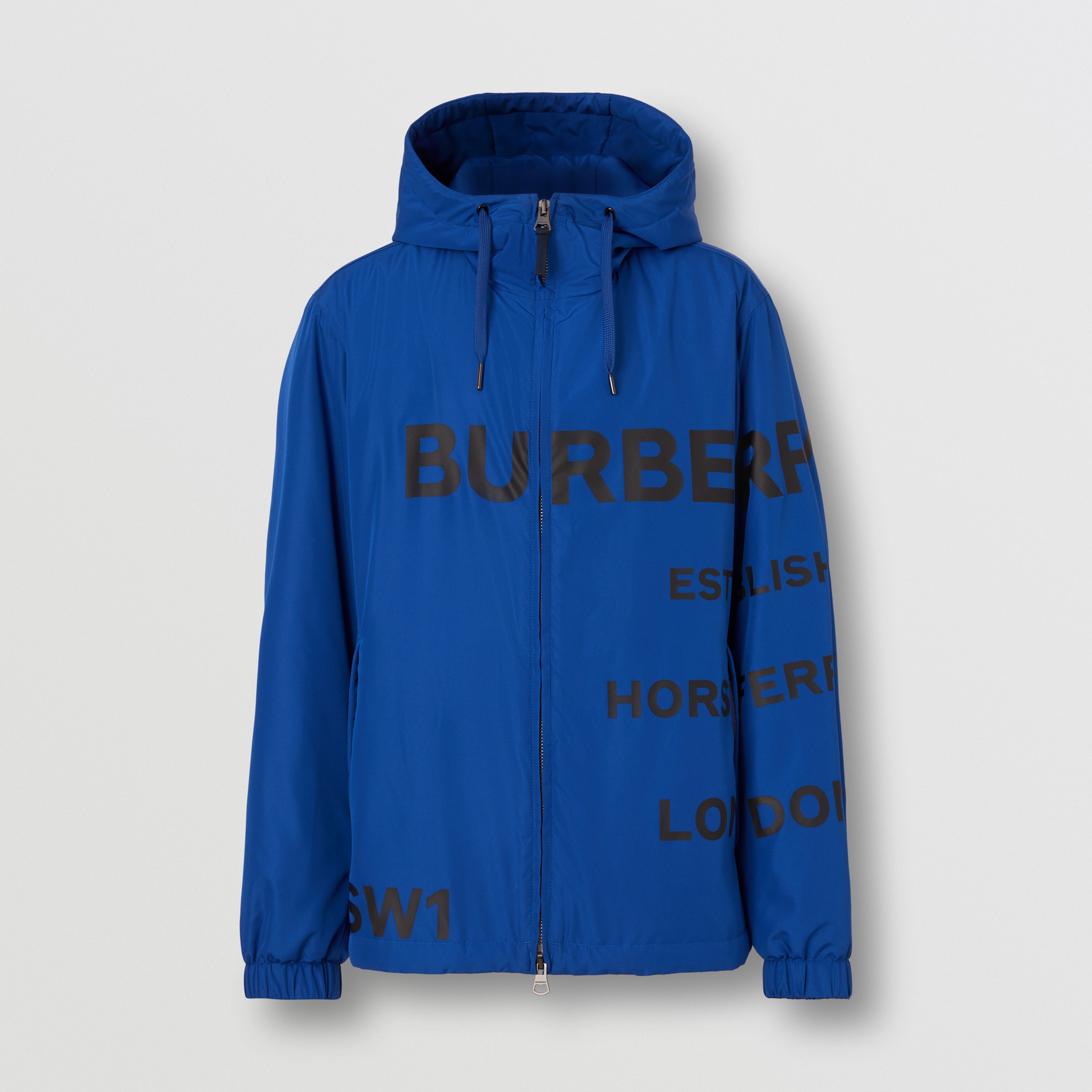 Horseferry Print Lightweight Hooded Jacket in Deep Royal Blue - Men | Burberry® Official - 4