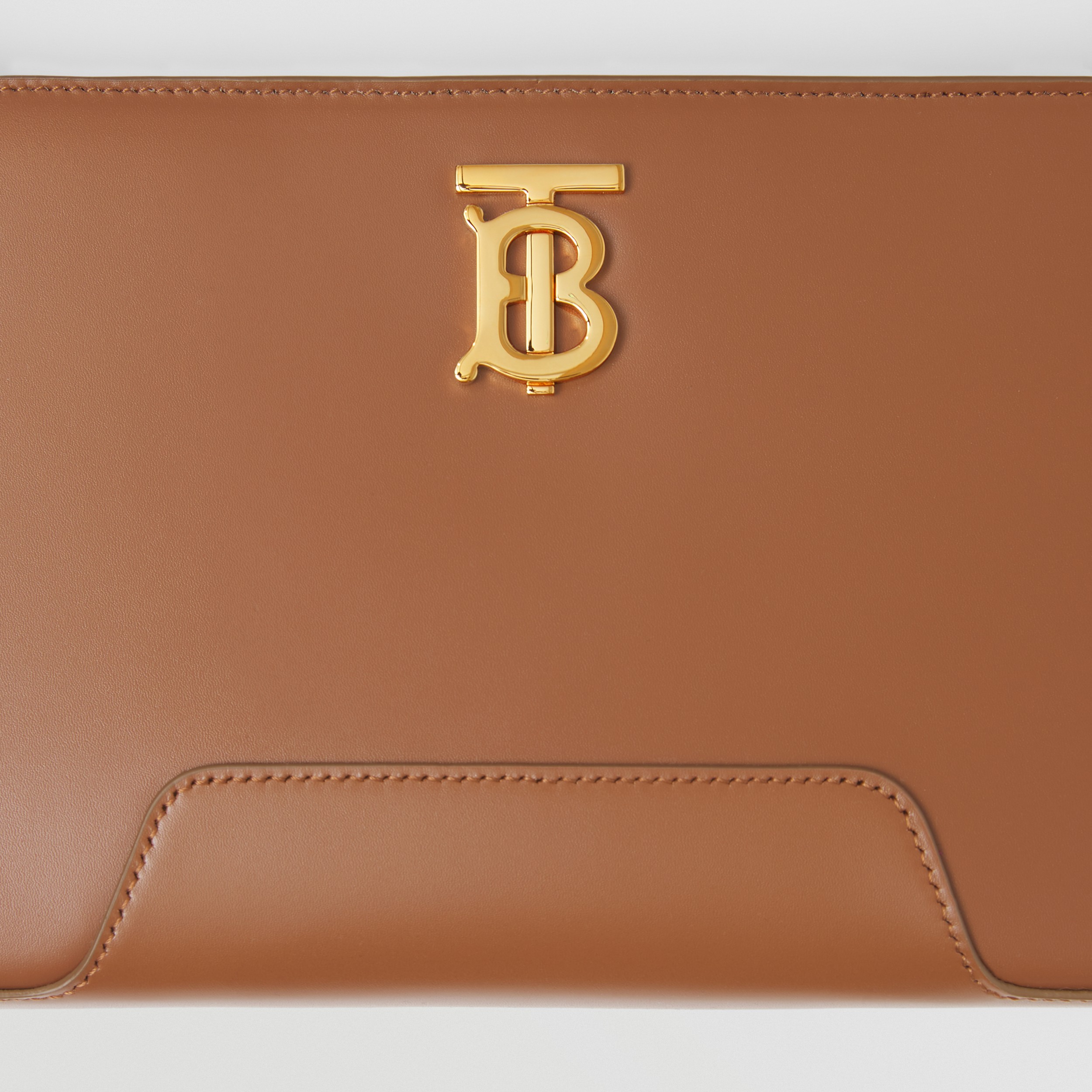 Leather TB Shoulder Bag in Warm Tan - Women | Burberry® Official - 2