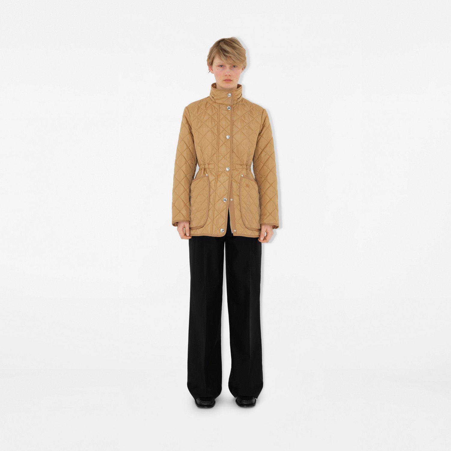 Quilted Nylon Jacket in Archive beige - Women | Burberry Quilted Nylon Jacket in Archive beige - Women | Burberry