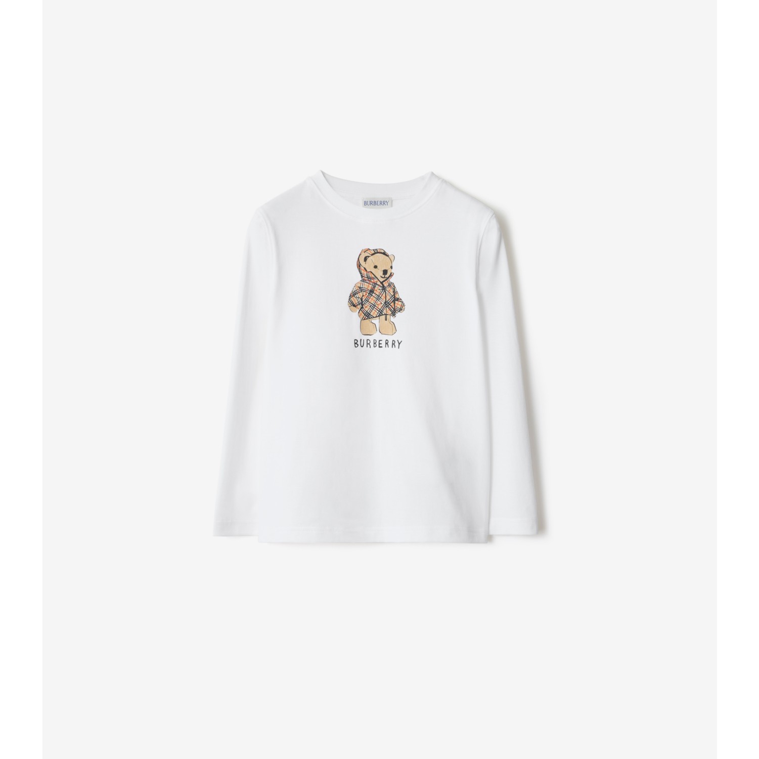 Baumwoll-Oberteil mit Teddybär in wattierter Jacke