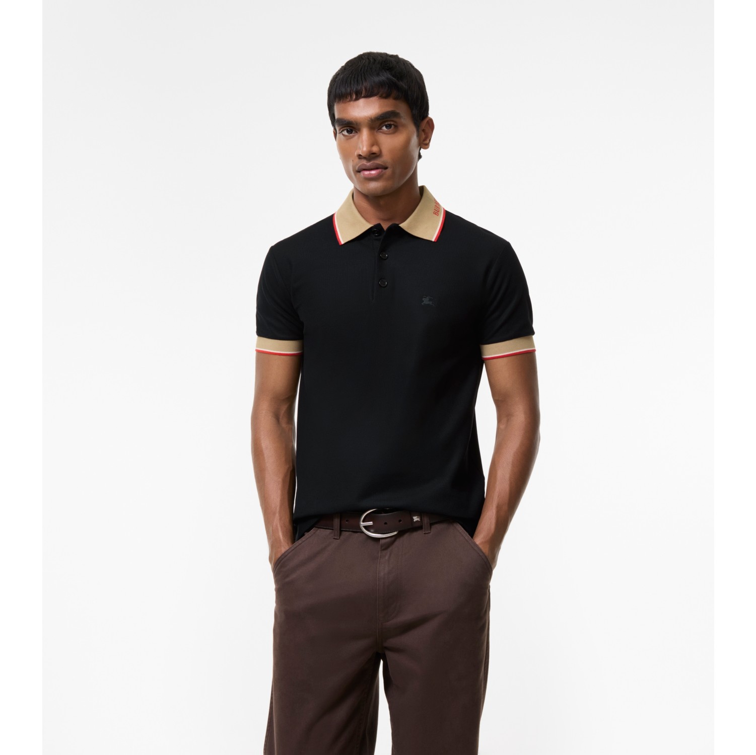 Logo Collar Cotton Polo Shirt