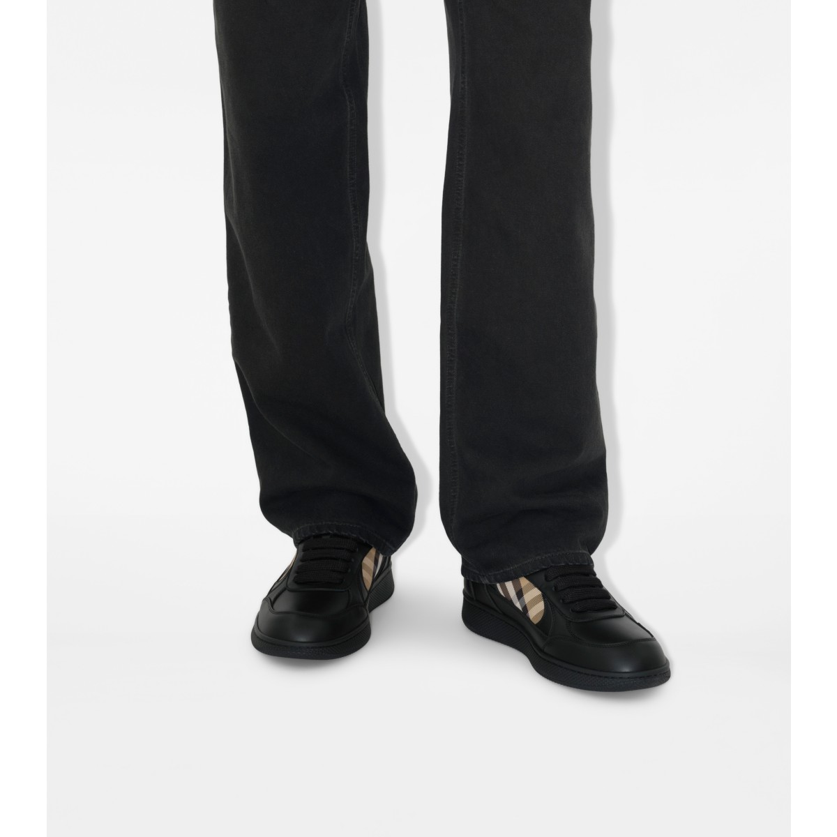  Check Leather and Terrace Sneakers​