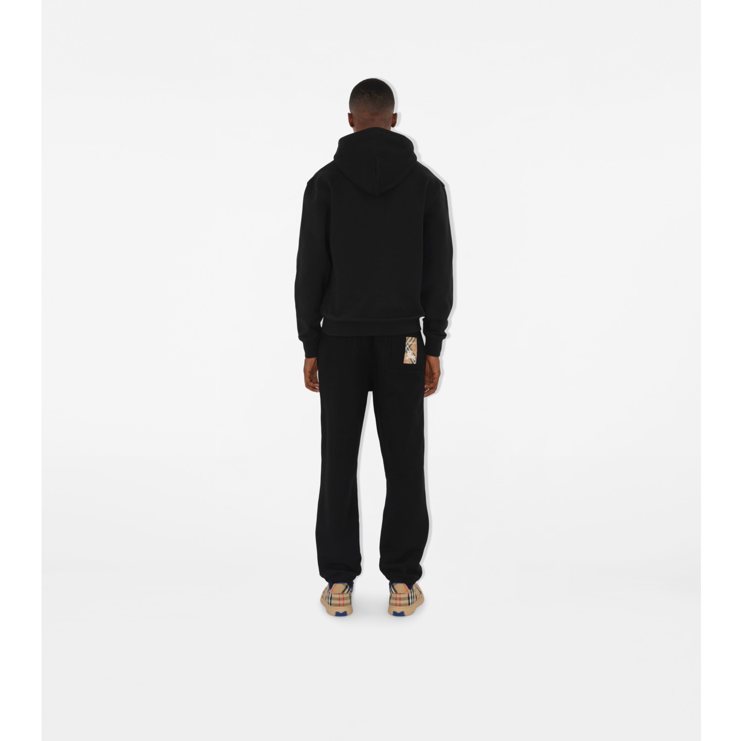 Check Label Cotton Jogging Pants