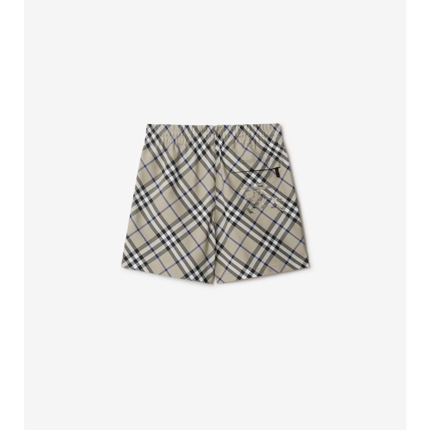 Check Shorts in Lichen - Women, Nylon | Burberry® Official