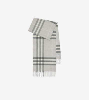 Check Cashmere Scarf in Mitten | Burberry® Official