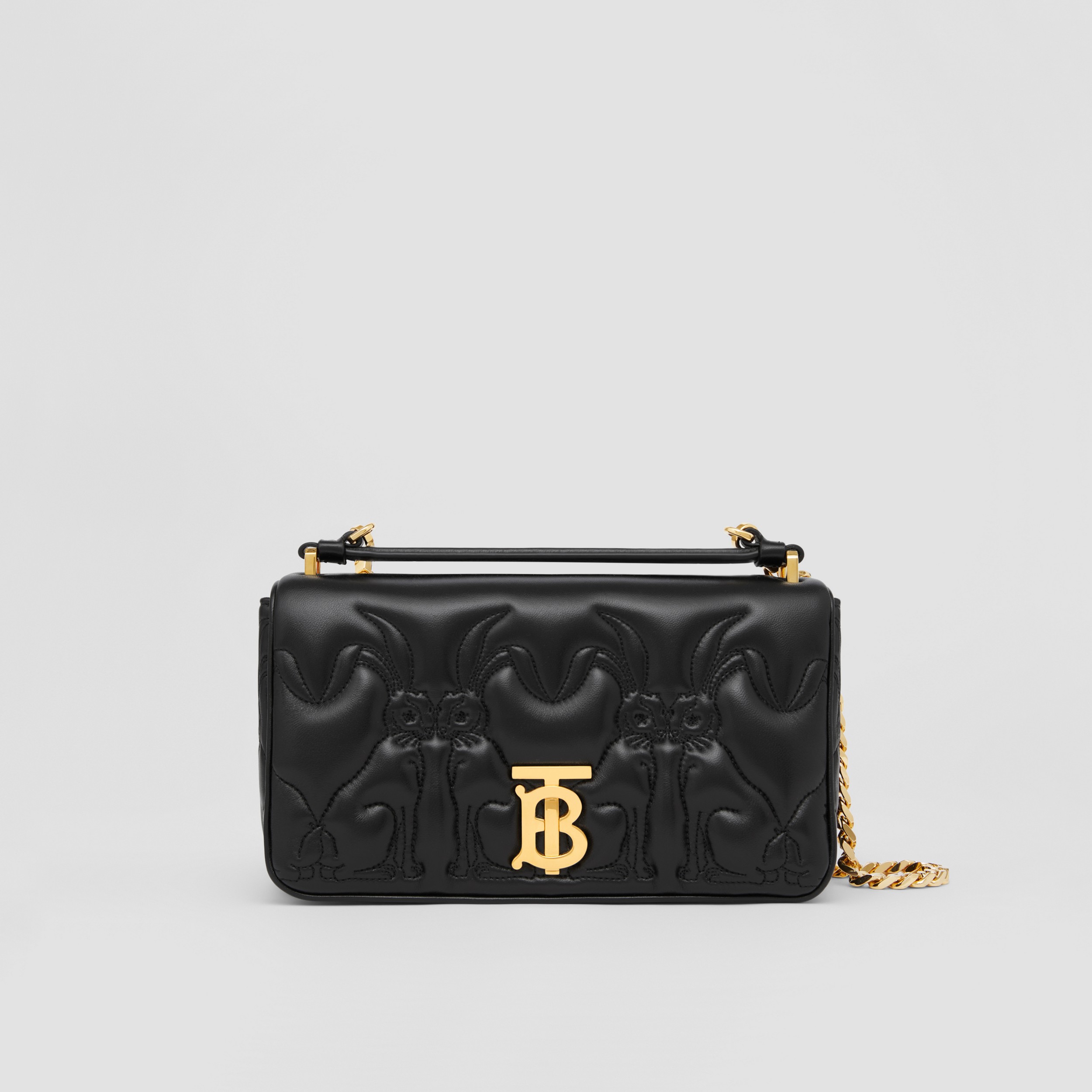 Rabbit Quilted Leather Small Lola Bag in Black - Women | Burberry® Official - 1