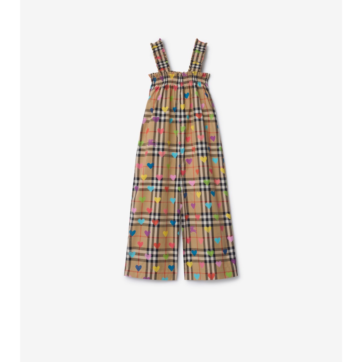  Check Heart Cotton Jumpsuit