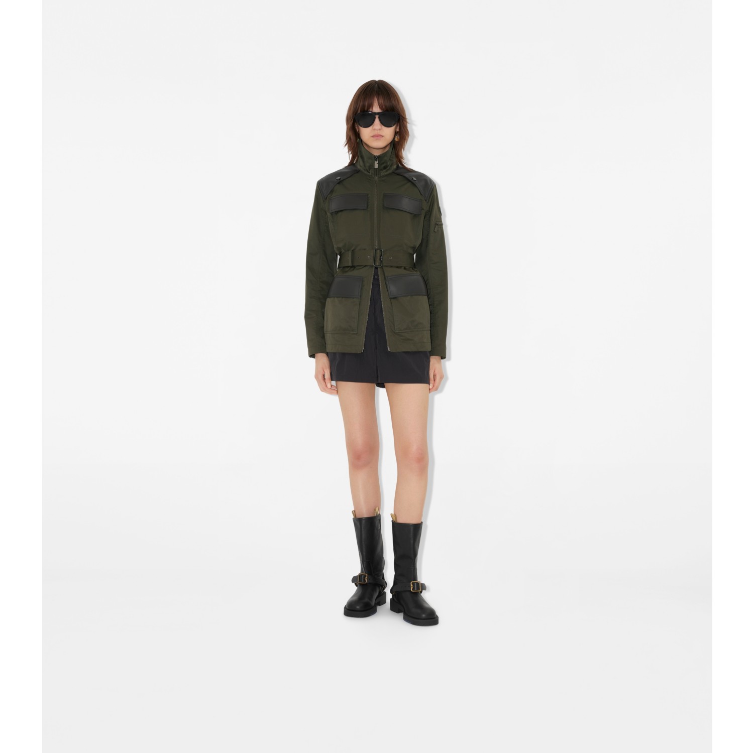 Botas Saddle bajas en piel blanda