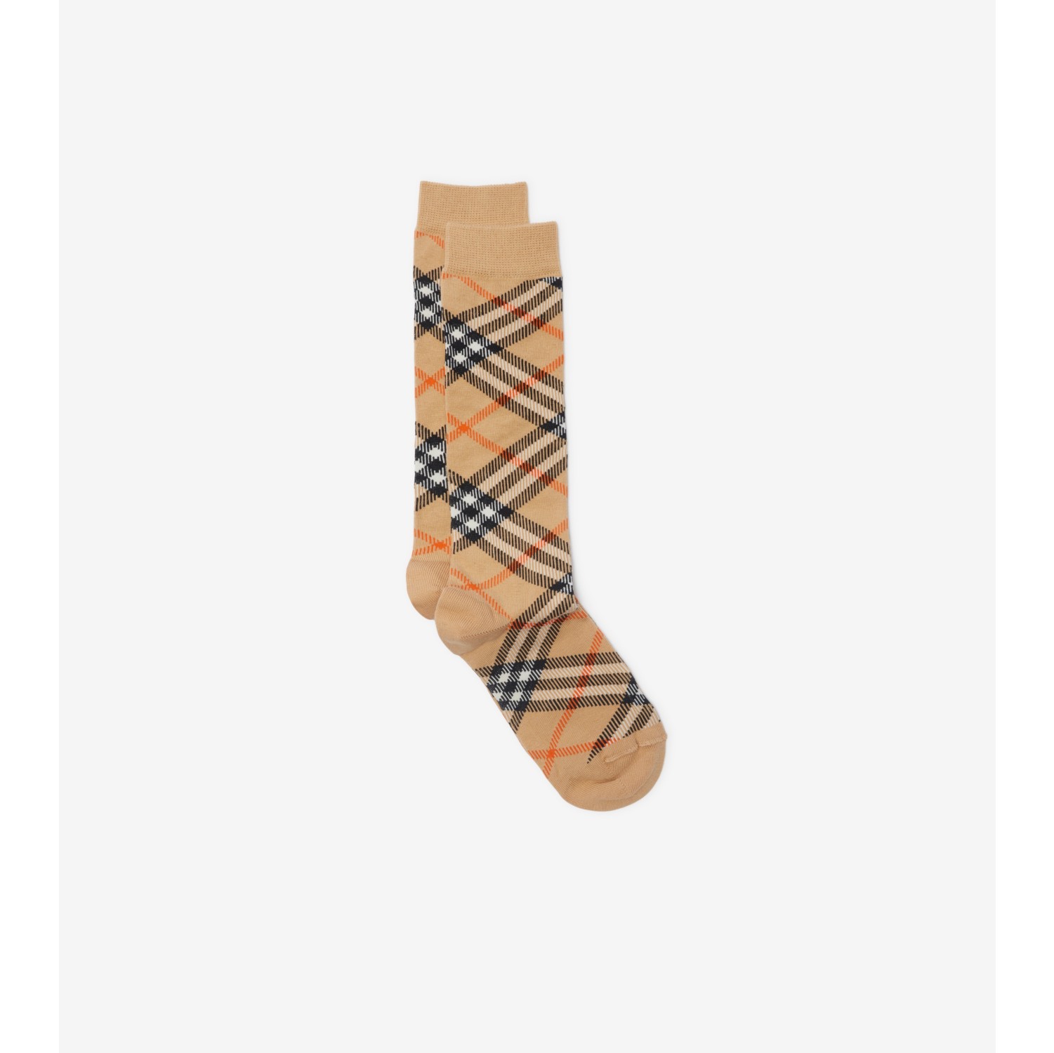 Check Cotton Blend Socks