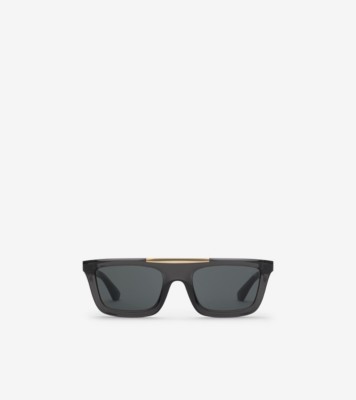 Classic Rectangular Sunglasses​ in Black - Men | Burberry® Official