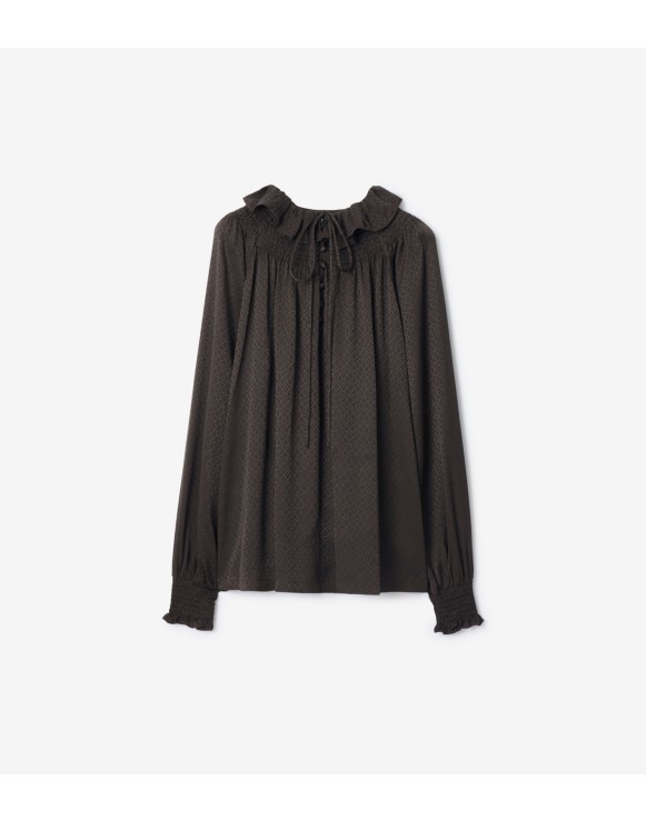 Geometric Silk Blouse