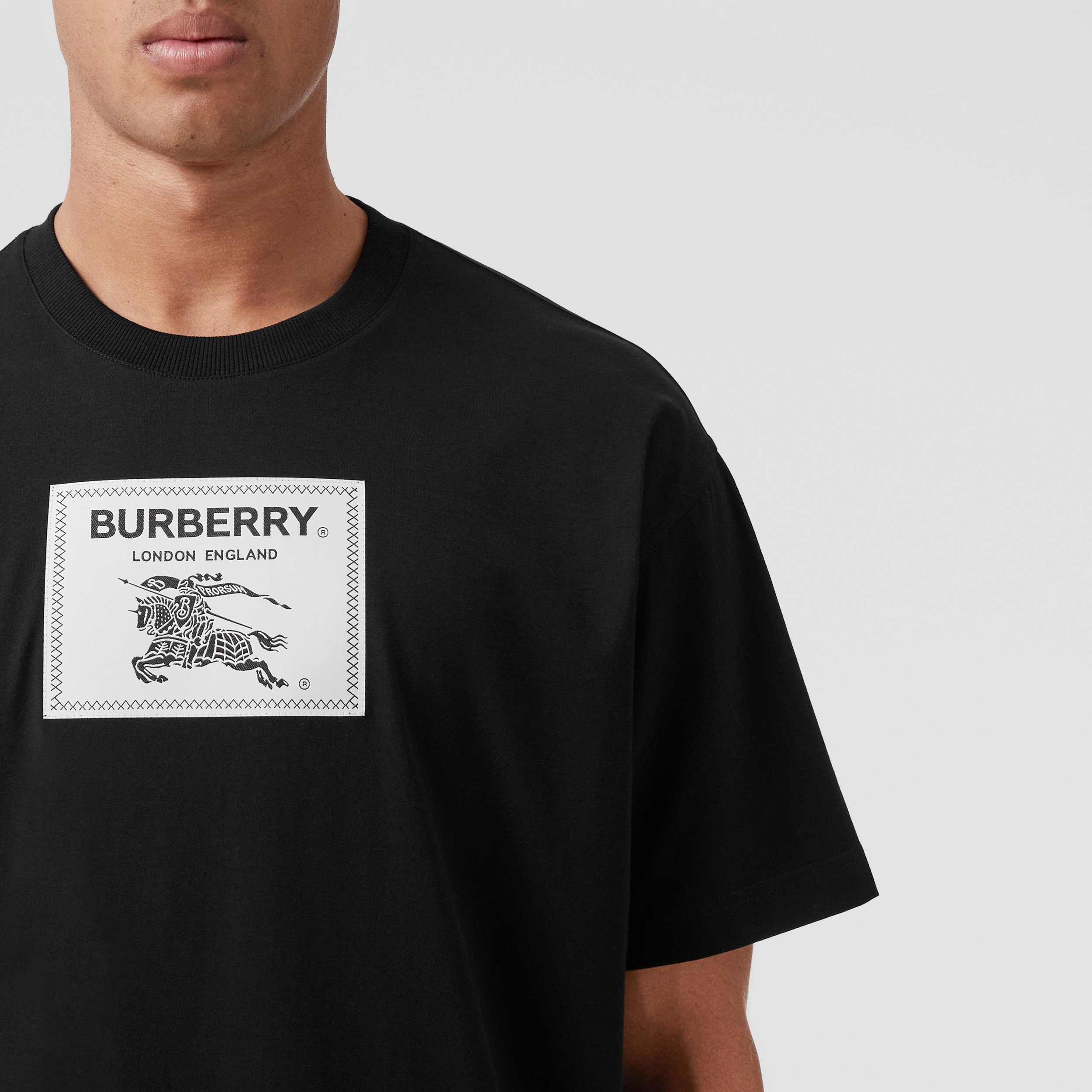 Prorsum Label Cotton T-shirt in Black - Men | Burberry® Official - 2