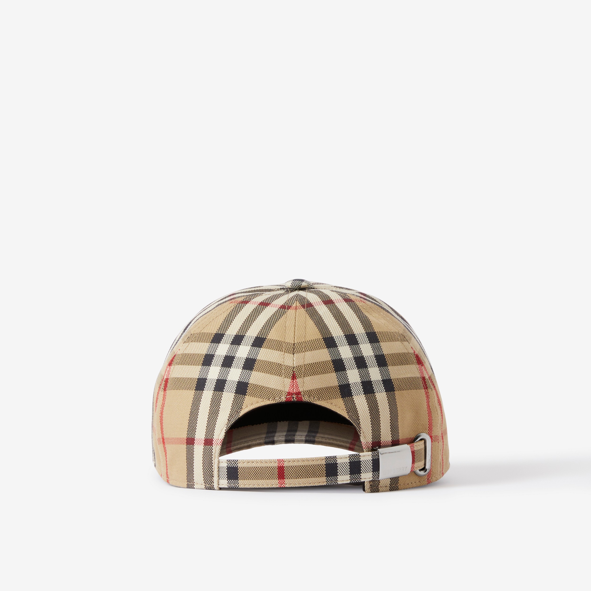 Check Cotton Baseball Cap in Archive Beige | Burberry® Official - 3