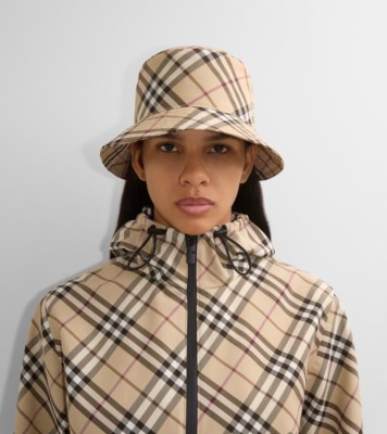 Sombrero de pesca Check con EKD (Alabastro) - Hombre | Burberry® oficial