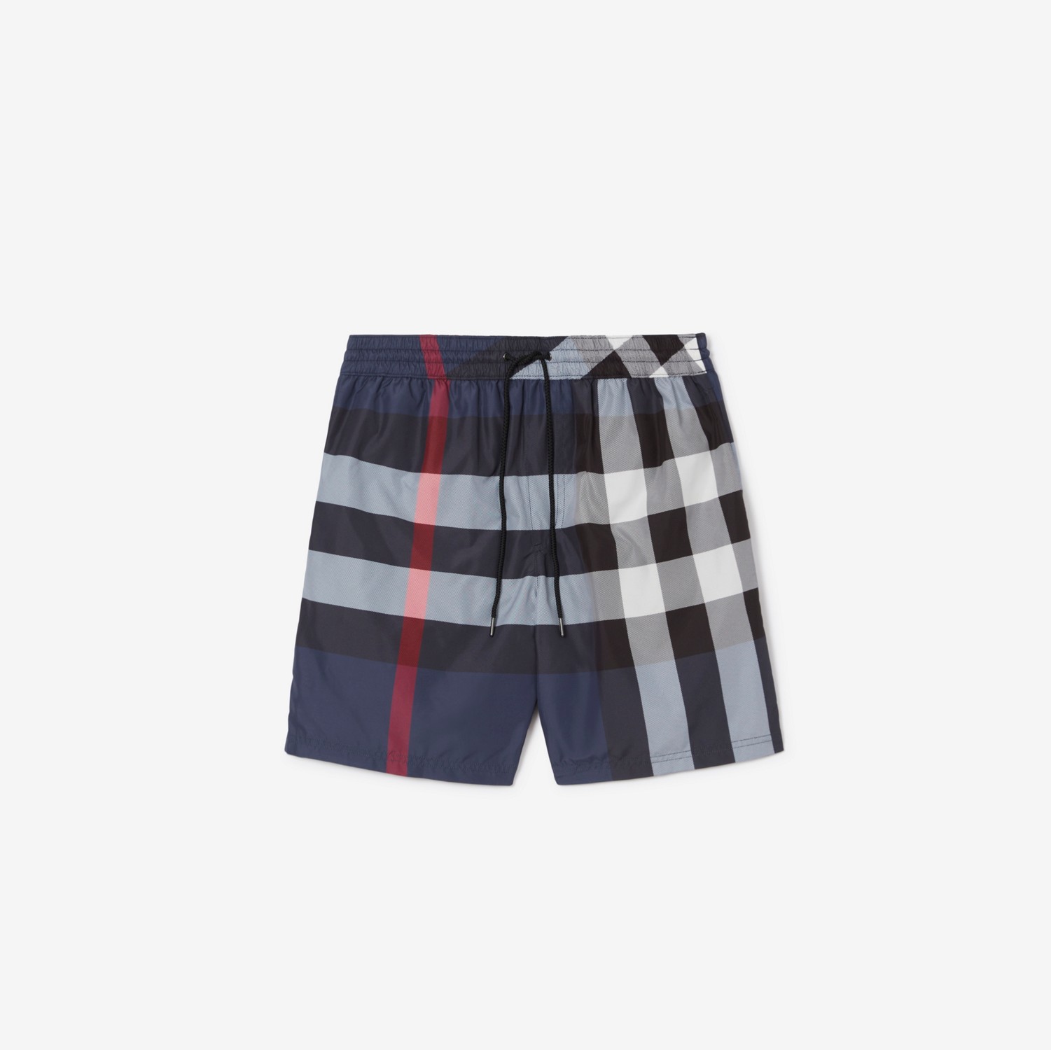 Check Swim Shorts in Carbon blue - Men | Burberry® Official