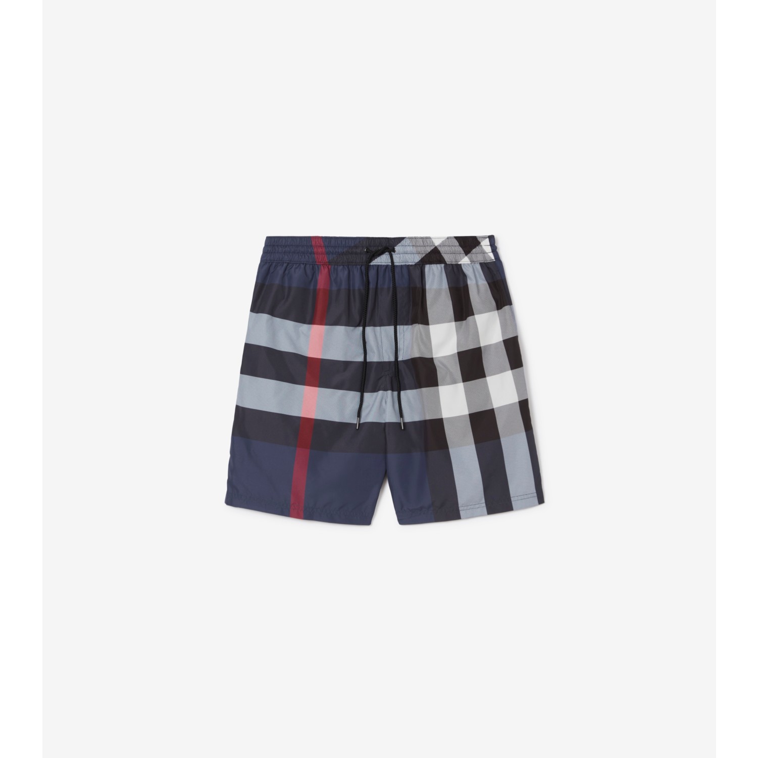 Check Swim Shorts in Carbon blue - Men | Burberry® Official