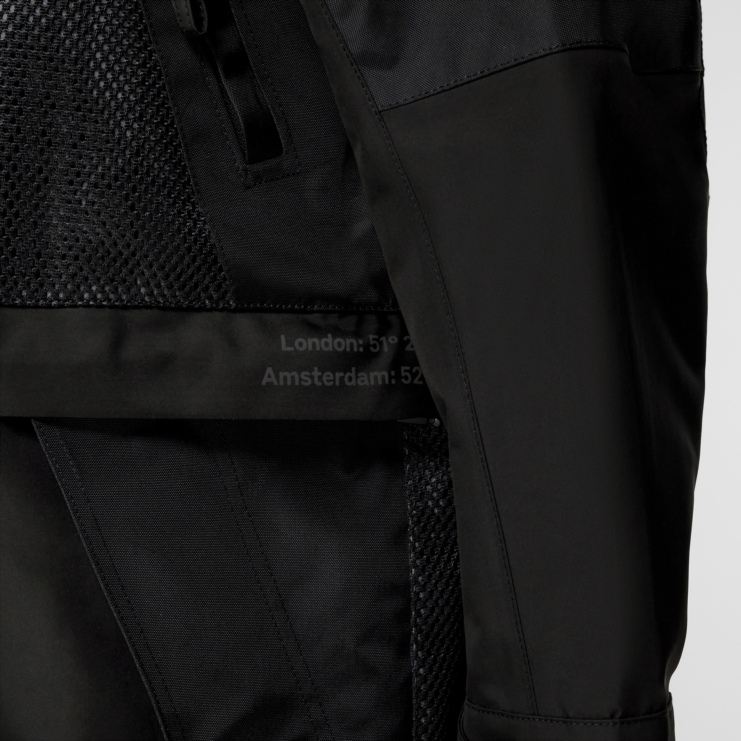 Reflective Check Panel Technical Hooded Parka in Black - Men | Burberry® Official - 2