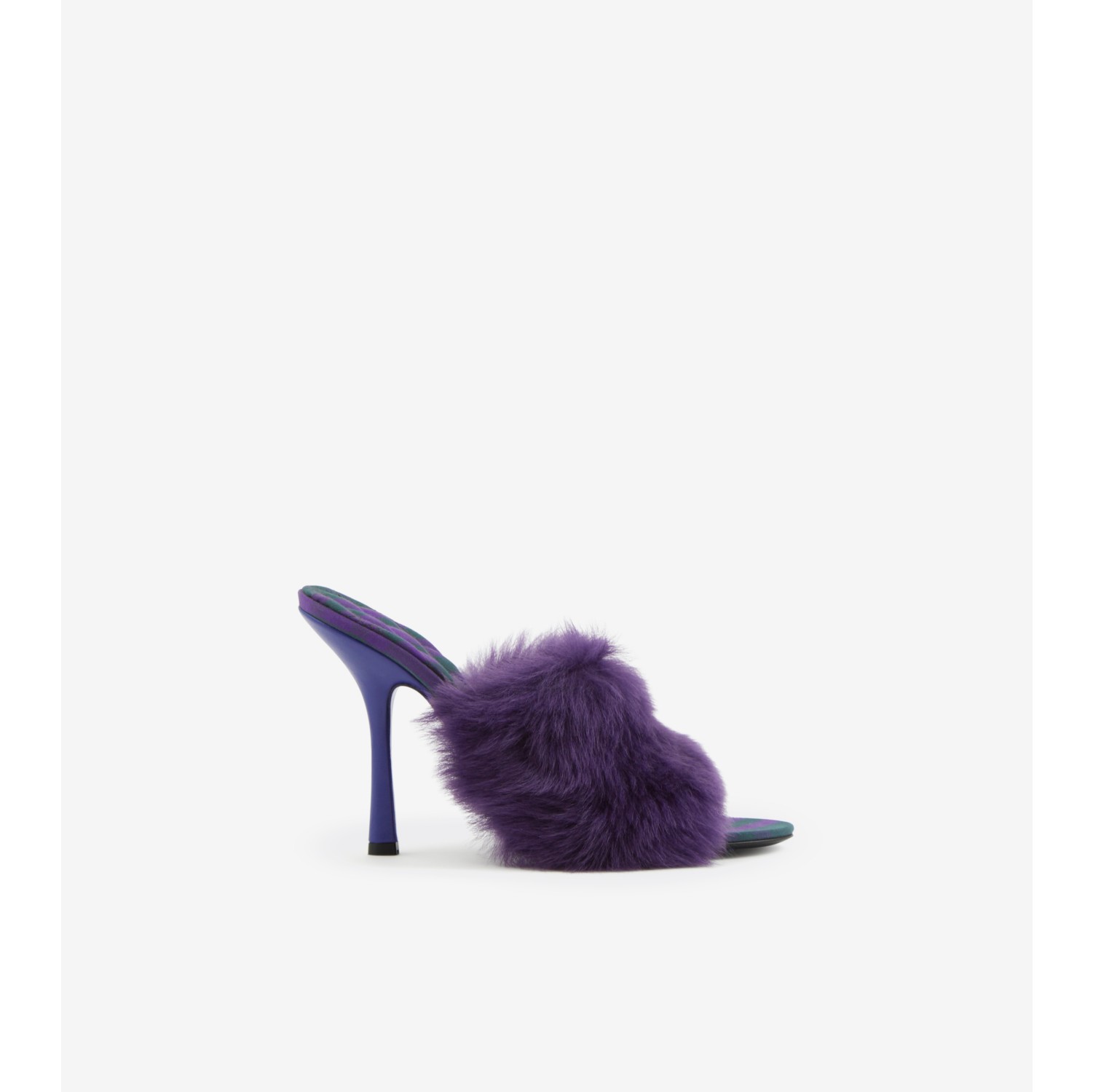 Purple on sale fluffy heels