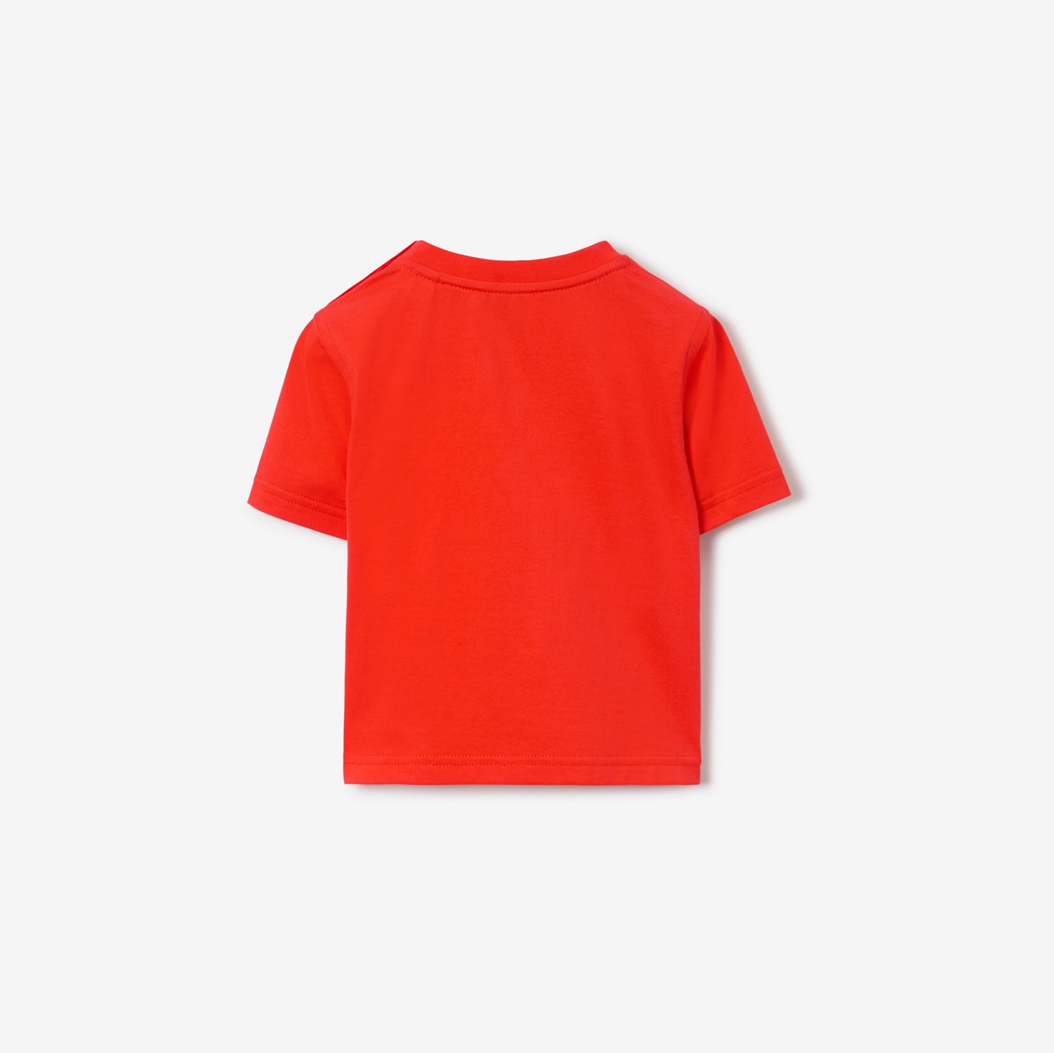 马术骑士装饰棉质 T 恤衫 (红橙色) - 儿童 | Burberry® 博柏利官网