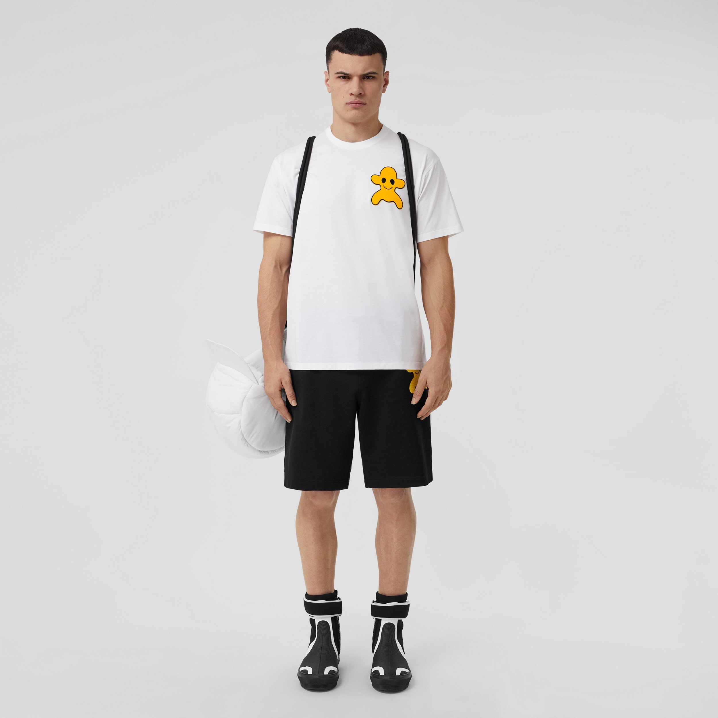 モンスターグラフィック コットン オーバーサイズTシャツ (ホワイト) - メンズ | Burberry®公式サイト