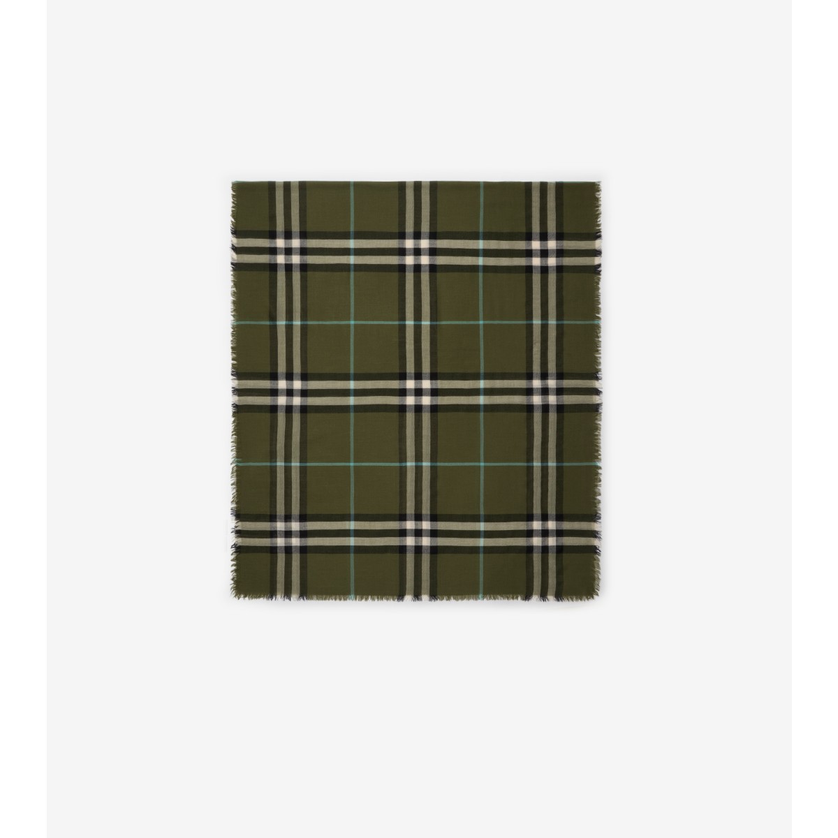 Burberry Wide Check Wool Scarf