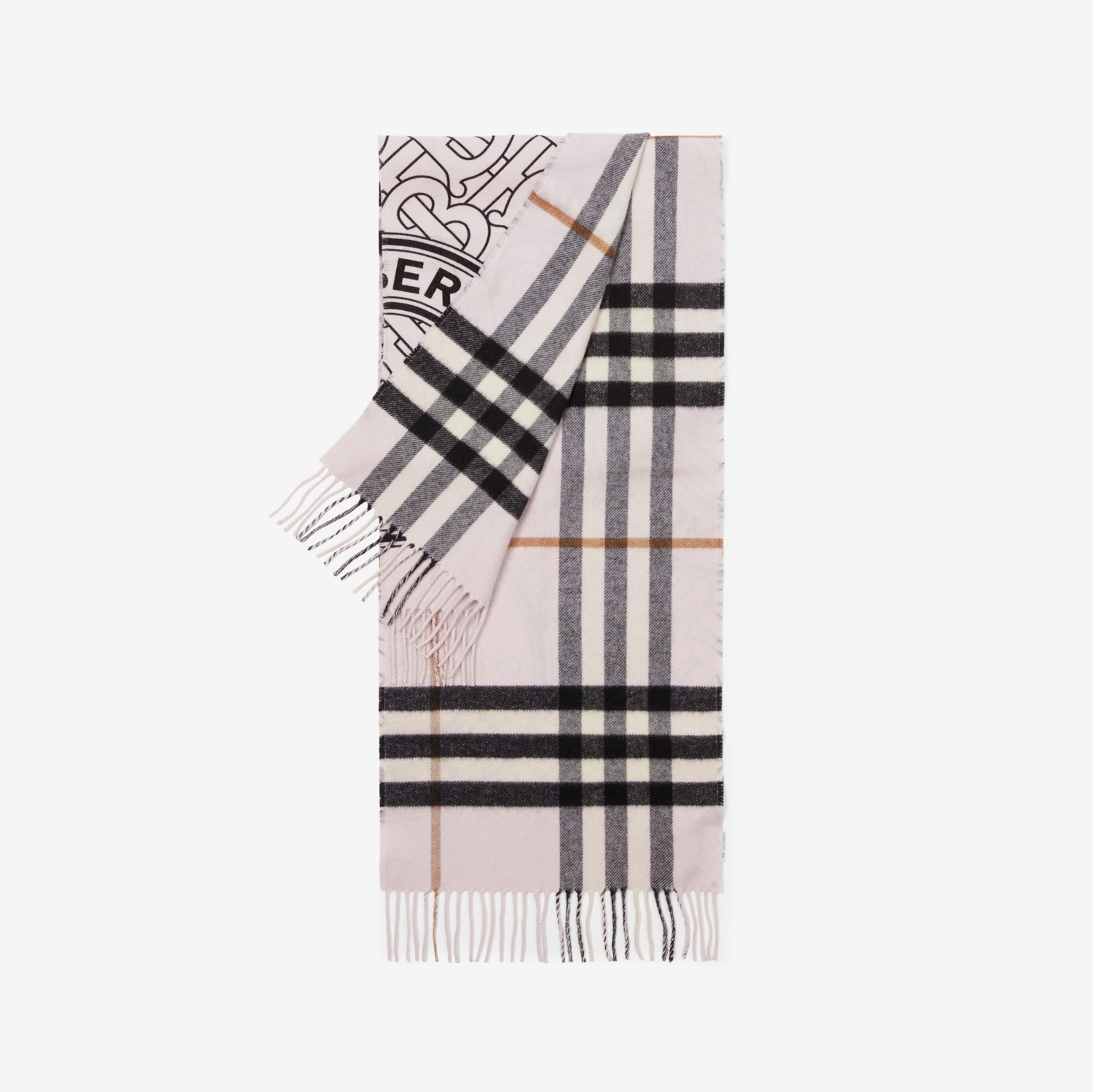 Montage Cashmere Reversible Scarf in Pale Pink | Burberry® Official