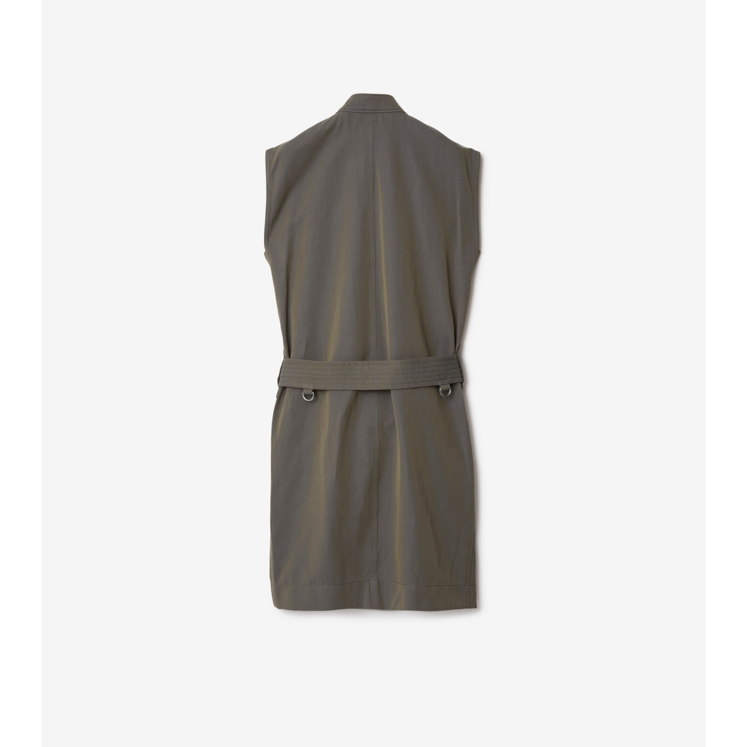 Cotton Linen Dress in Iron Women Burberry® Official
