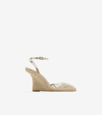 Check Mews Espadrille Pumps​ in Cotton - Women, Linen