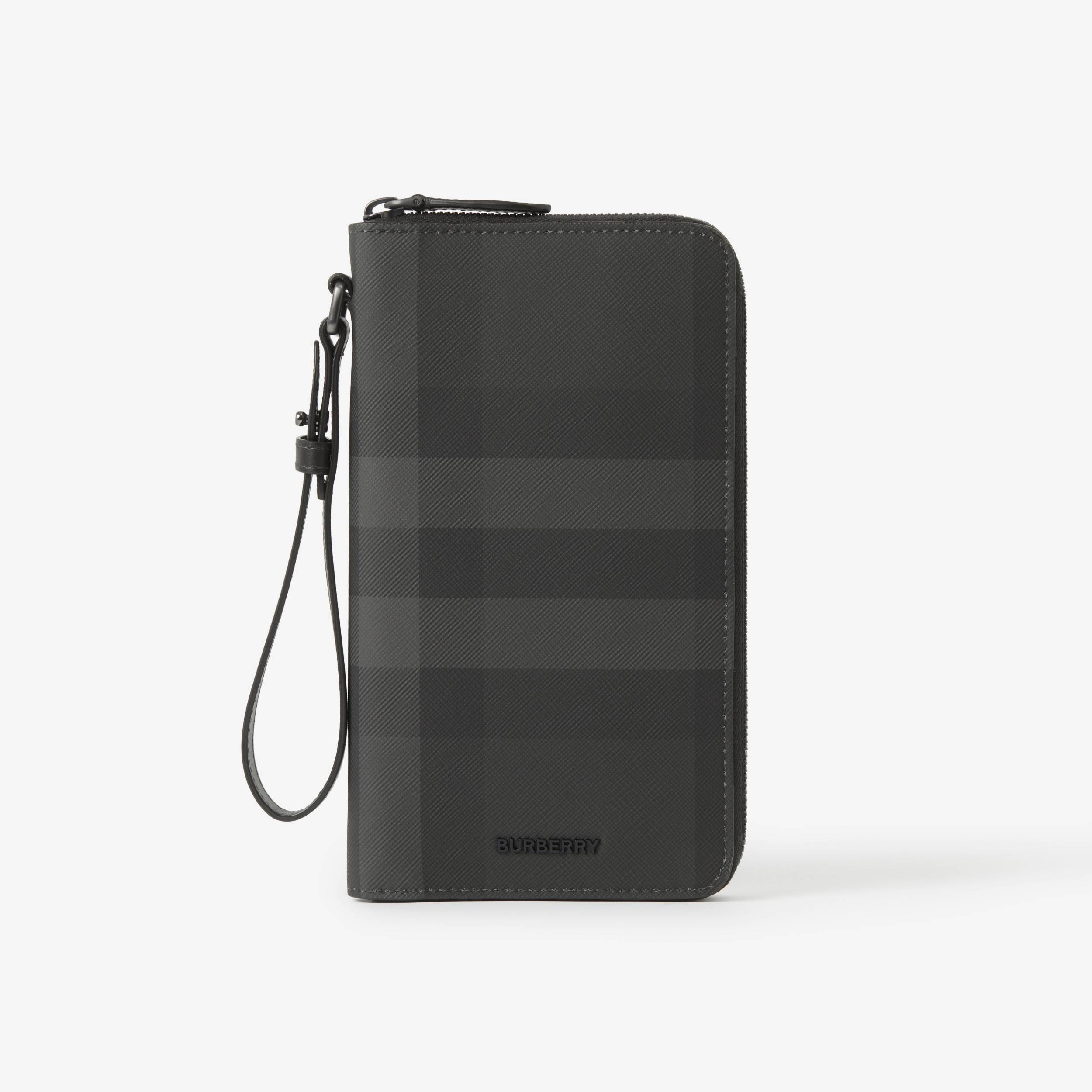 Check Travel Wallet in Charcoal Burberry® Official