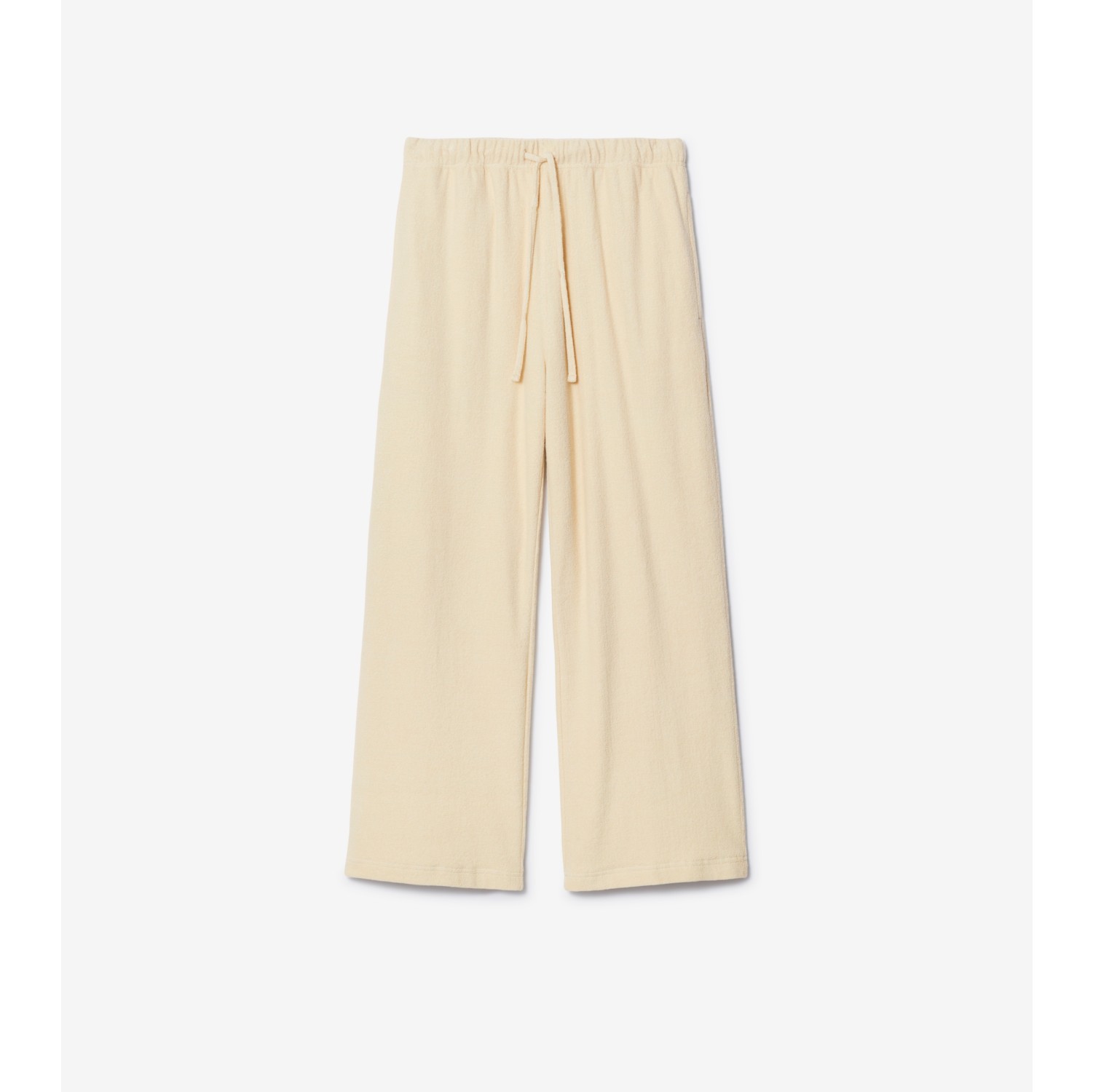 Cotton silk straight pant with side pockets detailed with gotta lace