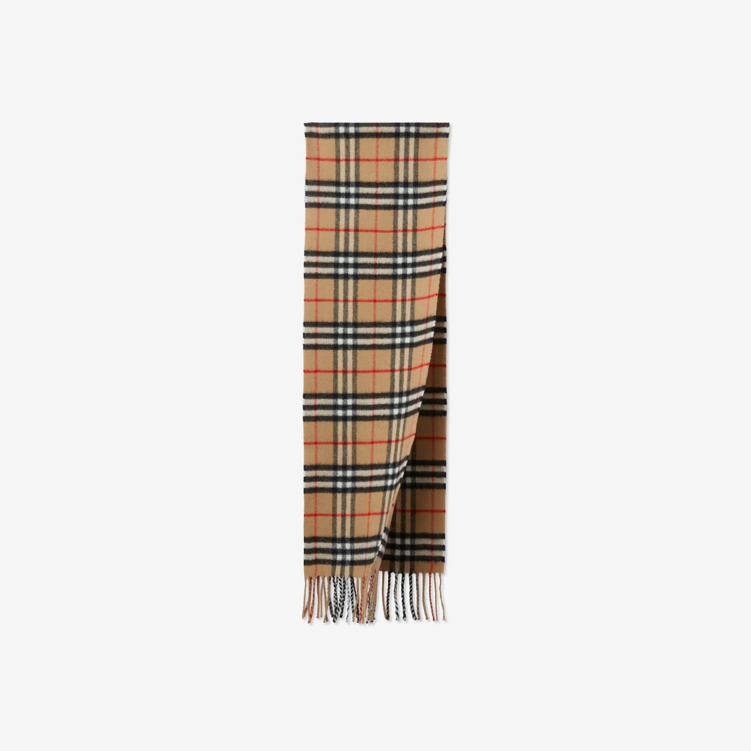 Check Cashmere Scarf in Archive beige