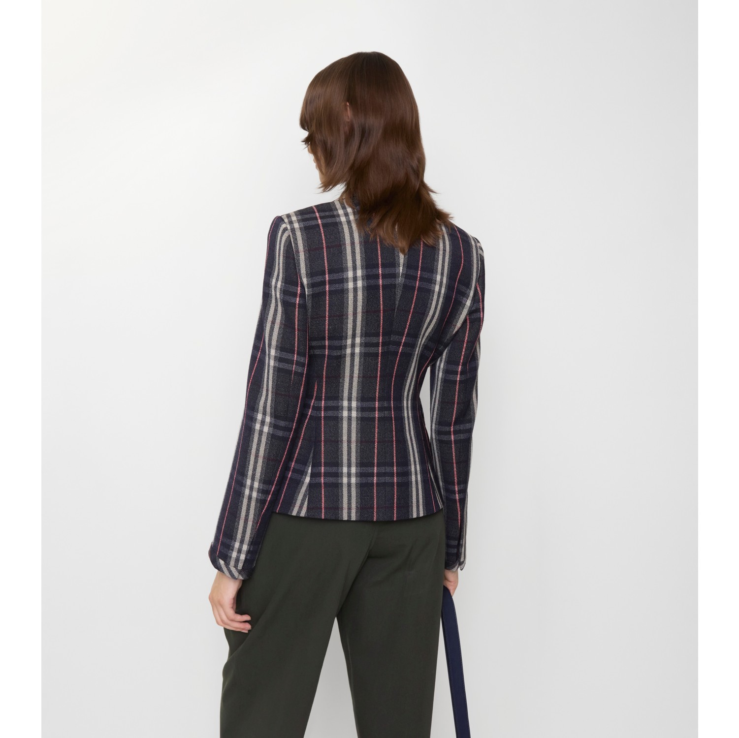 Check Wool Tailored Jacket