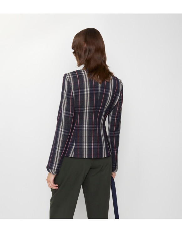Check Wool Tailored Jacket