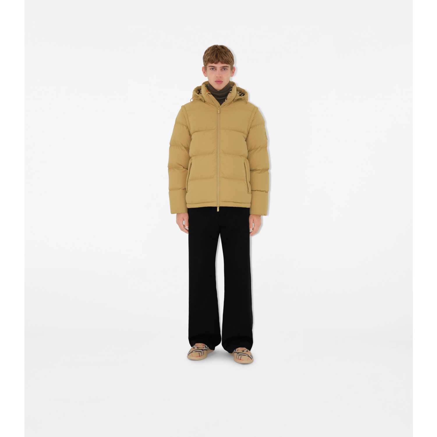 Detachable Sleeve Nylon Puffer Jacket