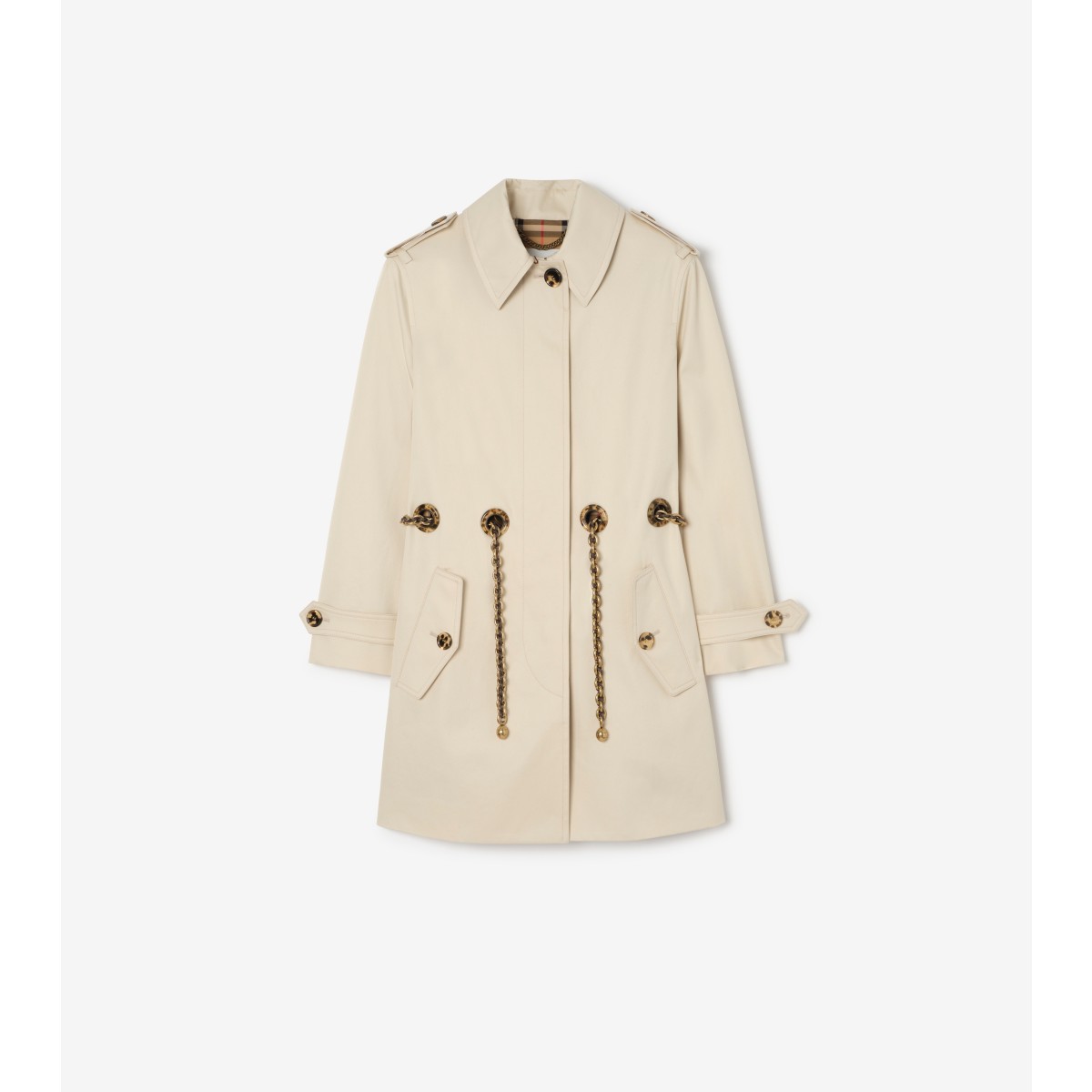  Check Short Gabardine Stonehaven Car Coat